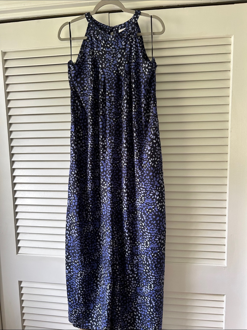 Mud Pie Navy and Light Blue Patterned Maxi Dress